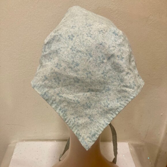 Kerchief Headscarf Blue Flowers Cottagecore Boho Festival - Picture 4 of 9